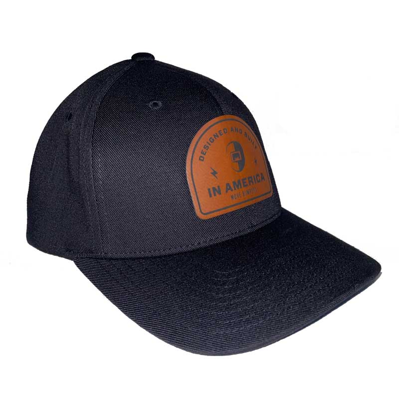 Black Flexfit cap - Designed &amp; Built in America patch - MOVE Bumpers